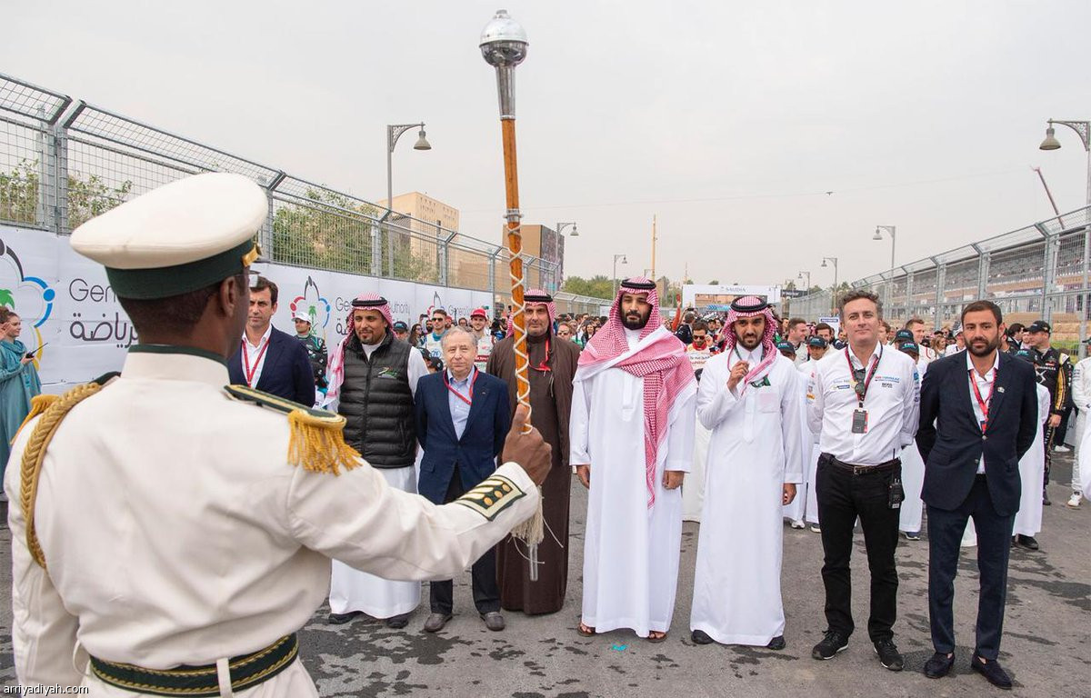 محمد بن سلمان يشرف سباق الفورمولا إي